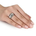 thumbnail image 4 of Miabella 1/4 Carat T.W. Diamond Two-Tone Sterling Silver Ring, 4 of 5
