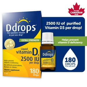 Ddrops® Extra Strength Liquid Vitamin D3 Vitamin Supplement, 2500 IU