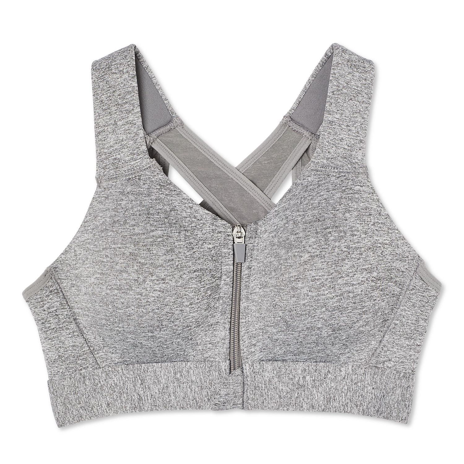 Soutien-gorge zippé Athletic Works pour femmes Tailles P-3XL