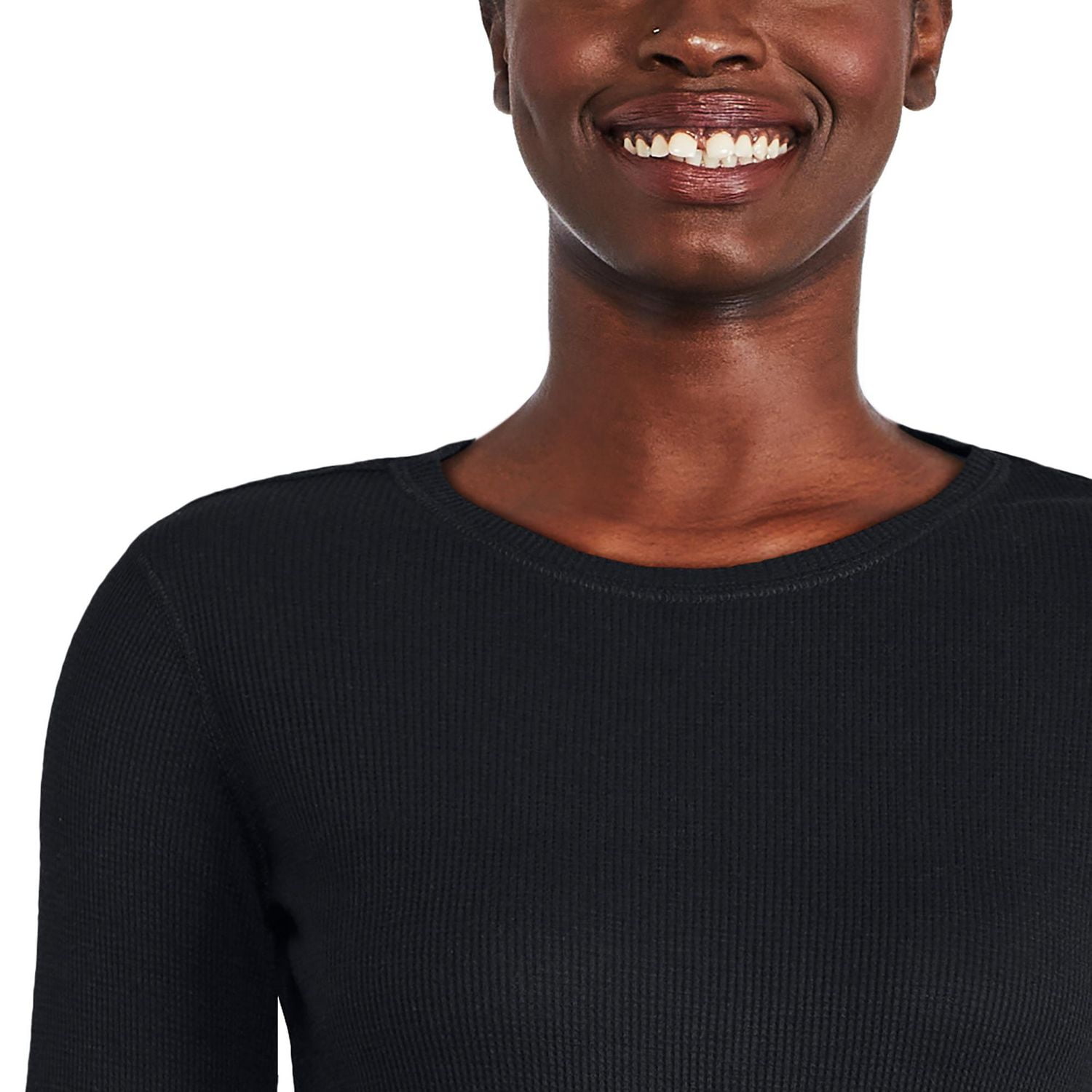 Athletic Works Women's Waffle Knit Thermal Top, Sizes XS-XXL