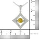 Collier dansant Pure à citrine de 3/4 carat PBT en forme de diamant entourée de corindons blancs montée dans de l’argent sterling 925 - 5 mm – image 2 sur 3