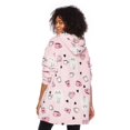 thumbnail image 3 of No Boundaries Women's Long Sleeve Plush Snuggie, 3 of 6