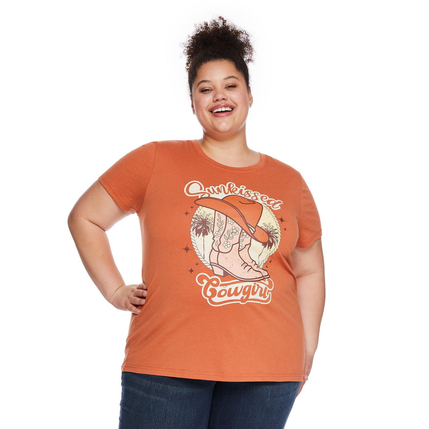 T-shirt à encolure ras du cou The Pink Closet Plus pour femmes