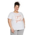 thumbnail image 1 of The Pink Closet Women's Plus Crew Neckline Tee, 1 of 3