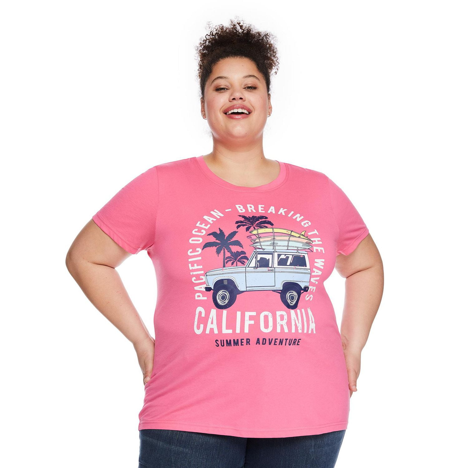 The Pink Closet Women's Plus Crew Neckline Tee