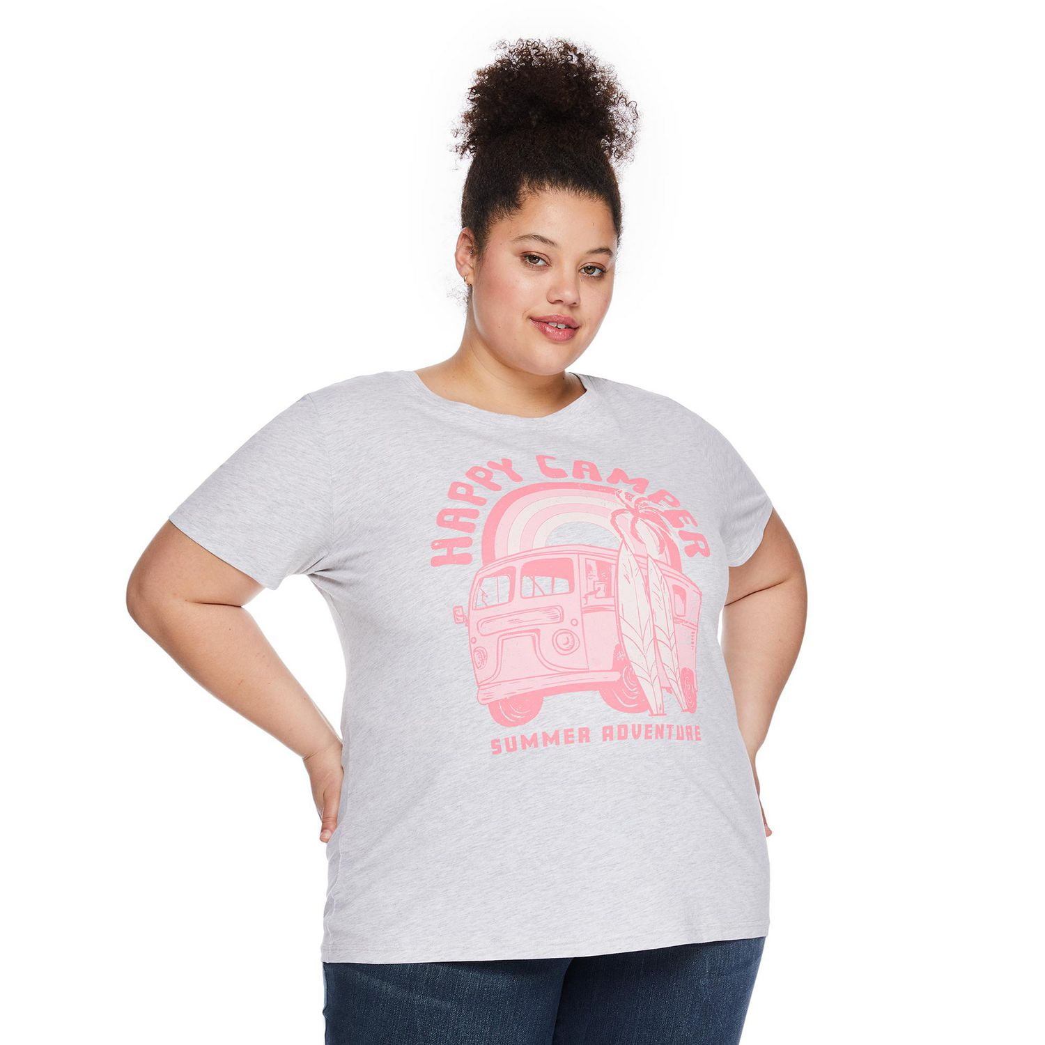 The Pink Closet Women's Plus Crew Neckline Tee