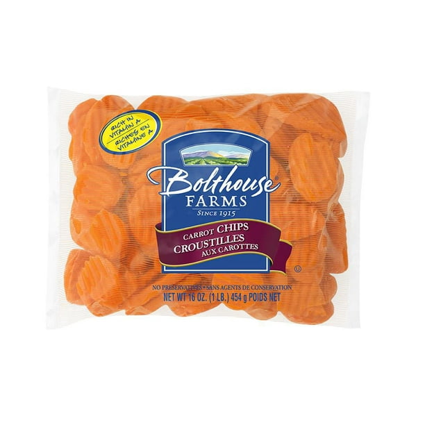 Croustilles aux carottes précoupées de Bolthouse FarmsMD