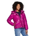 thumbnail image 2 of No Boundaries Women's Cropped Boxy Puffer Jacket, 2 of 6