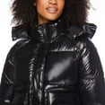 thumbnail image 4 of No Boundaries Women's Cropped Boxy Puffer Jacket, 4 of 6