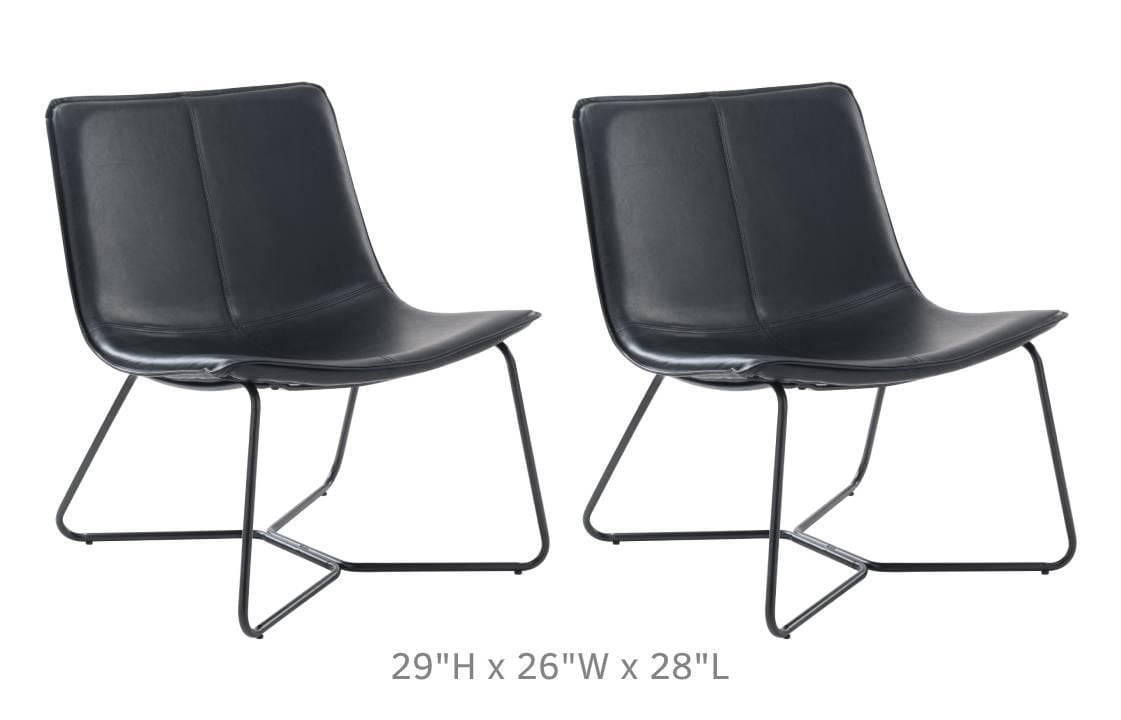 Slope Chair in Black color, Set of 2 Dining Chairs Walmart Canada