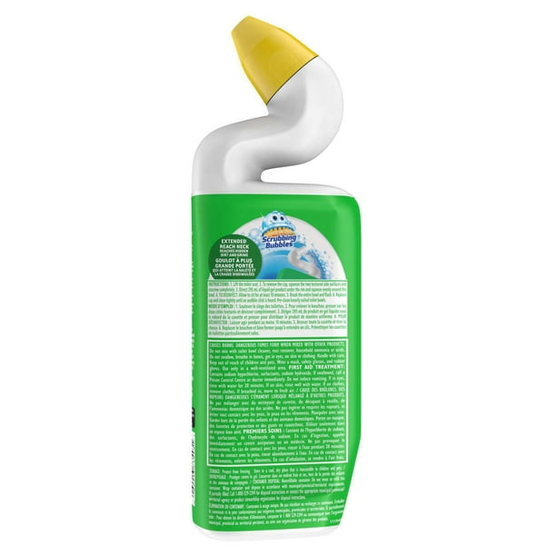 Scrubbing Bubbles® Toilet Bowl Cleaner with Bubbly Bleach Gel, Cleans,  Whitens and Freshens, Citrus Scent, 710mL, 710mL, Citrus Scent 