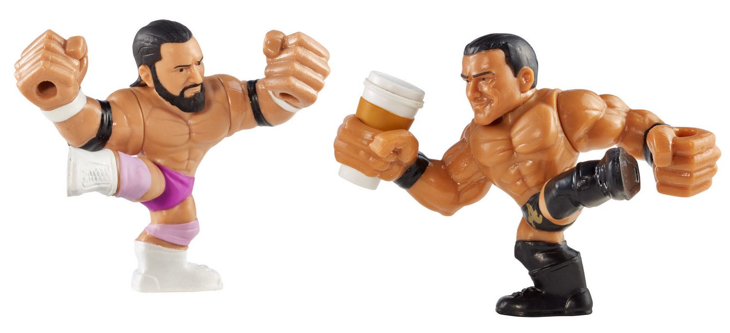 WWE Rumblers Slam City Damien Sandow & Alberto Del Rio with Coffee Cup  Figure 2-Pack 
