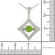 Collier dansant Pure à péridot d'1 carat PBT en forme de diamant entouré de corindons blancs monté dans de l’argent sterling 925 - 5,25 mm – image 2 sur 3
