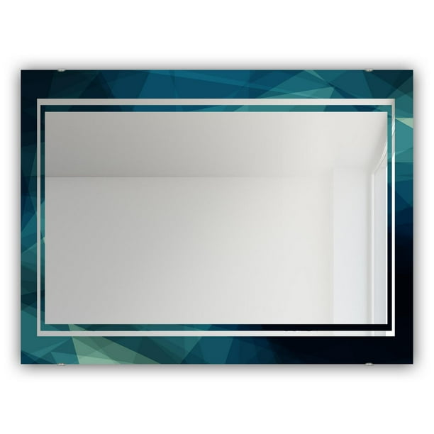 Designart 'Shades Of Blue 3' Glam Mirror - Modern Vanity Mirror