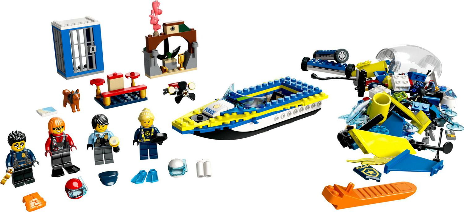 LEGO City Missions Water Police Detective Missions 60355 Toy Building Kit 278 Pieces Includes 278 Pieces Ages 6 Walmart