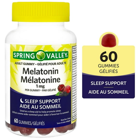Spring Valley Melatonin, 1 mg, 60 Gummies