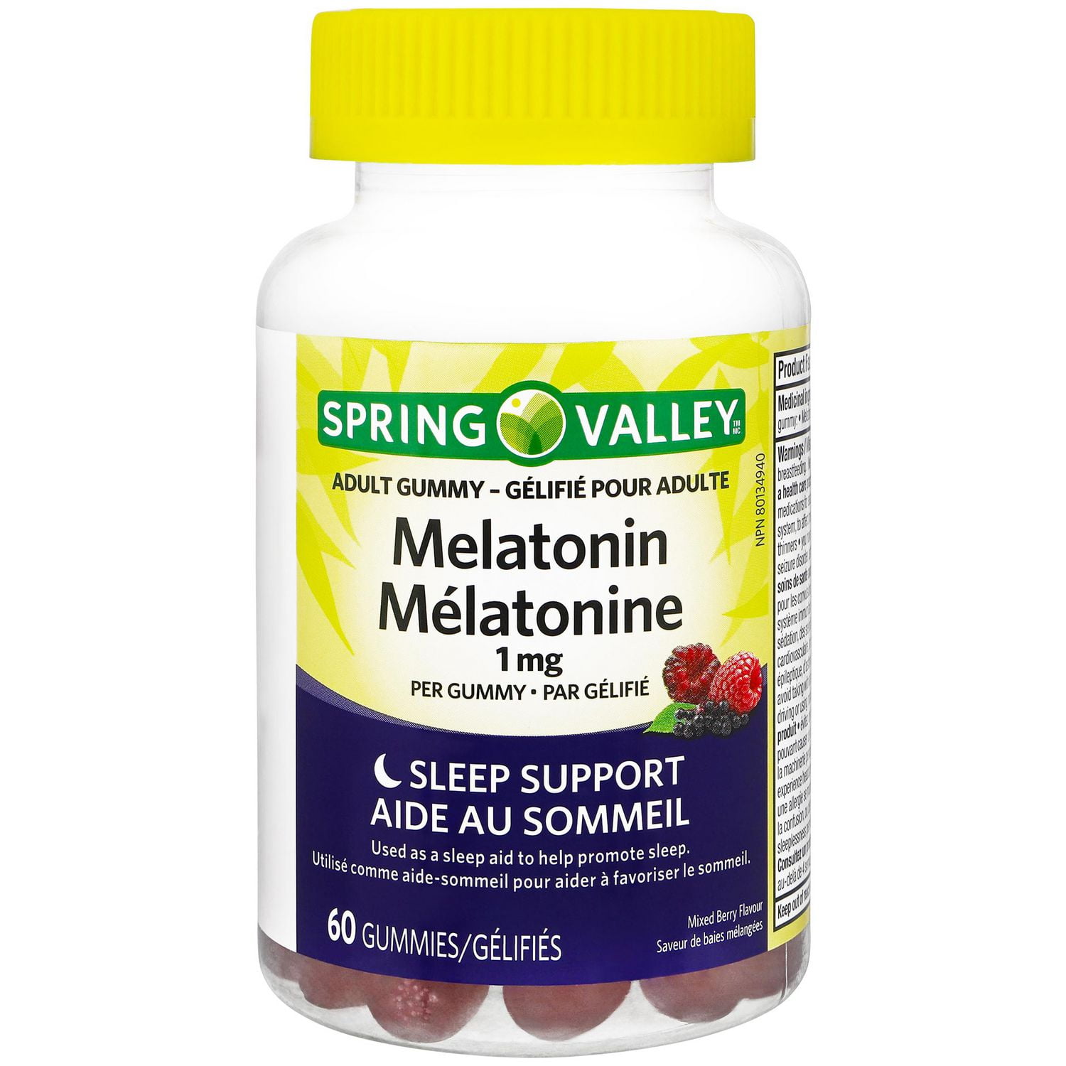 Spring Valley Melatonin, 1 mg, 60 Gummies