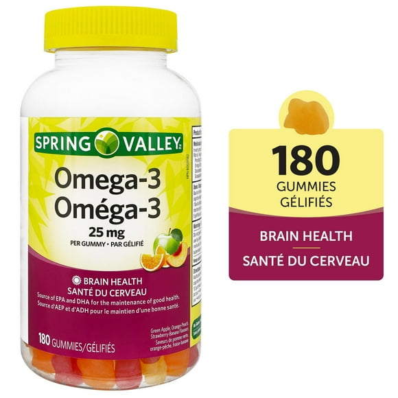 Spring Valley Omega-3, 25 mg, 180 Gummies