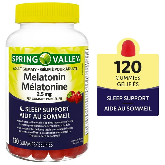 Spring Valley Melatonin, 2.5 mcg, 120 Gummies