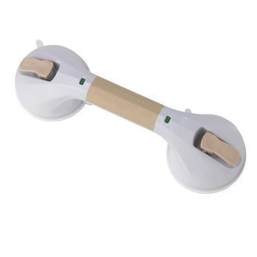 Barre d’appui à ventouses, 30,48 cm, blanc et beige