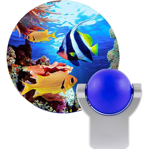 Veilleuse LED Tropical Fish Projectables, Plug-in, Dusk to Dawn, 11161