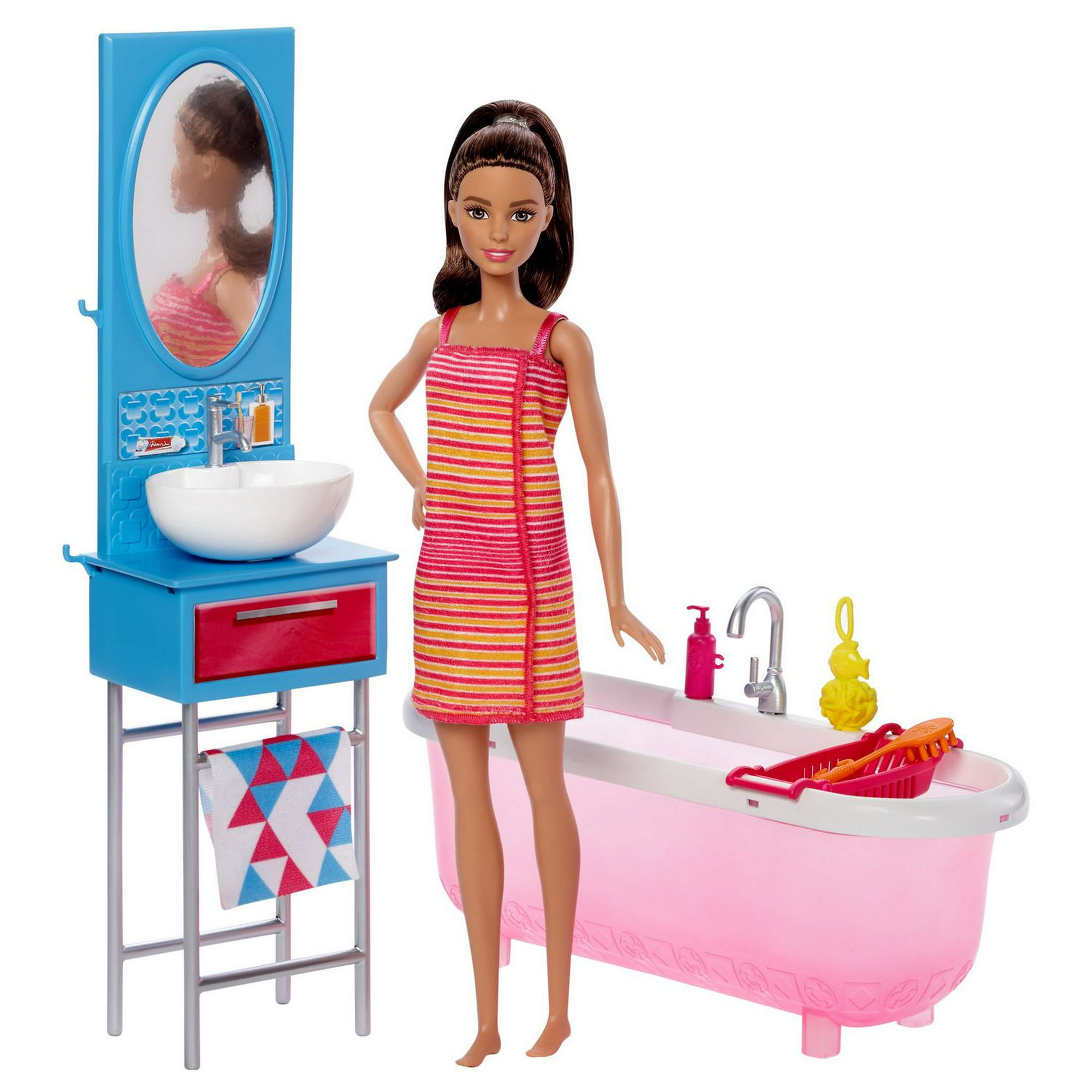 Barbie Bathroom And Doll Set 