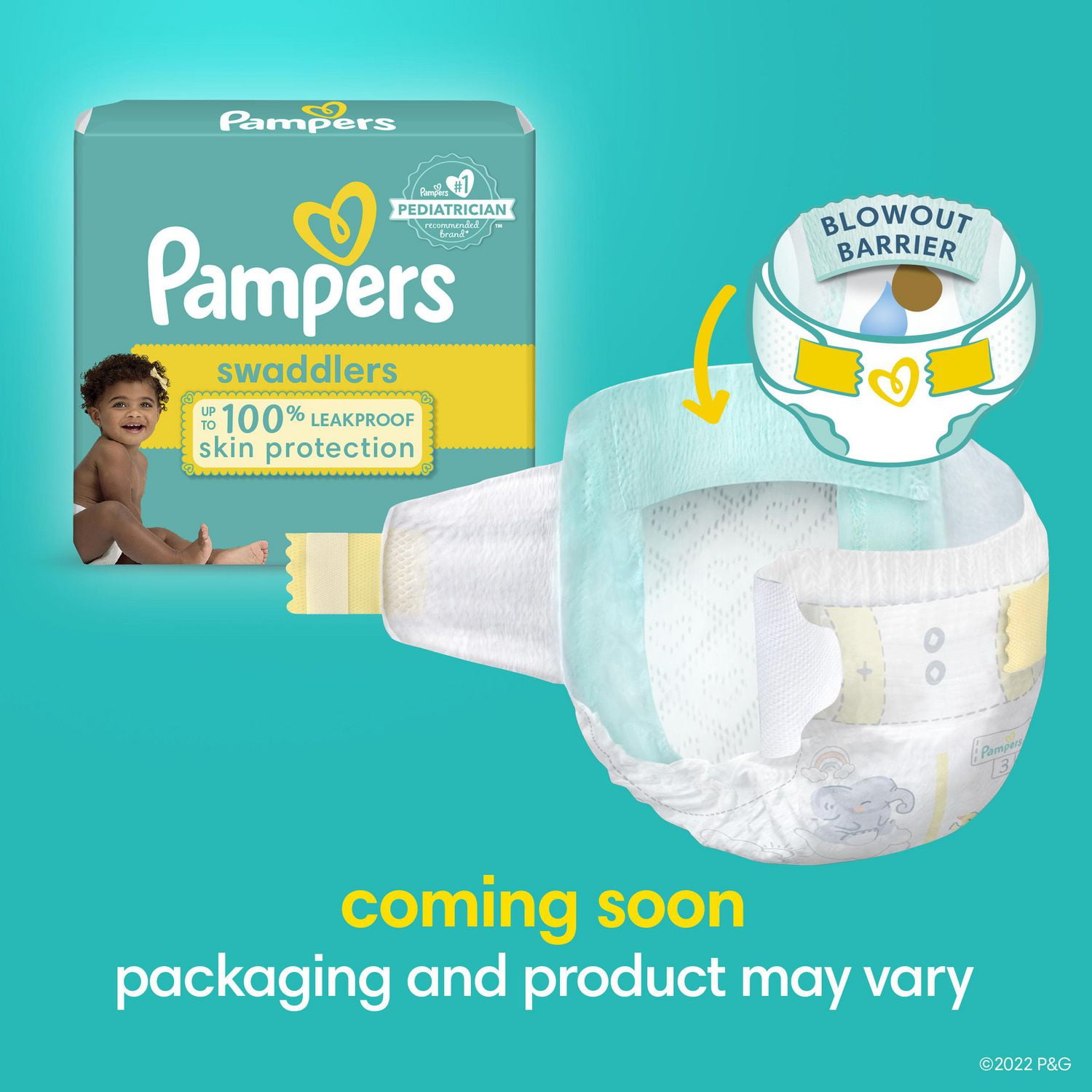 Pampers Swaddlers Diapers - Size 2, One Month Supply (186 Count), Ultra  Soft Disposable Baby Diapers