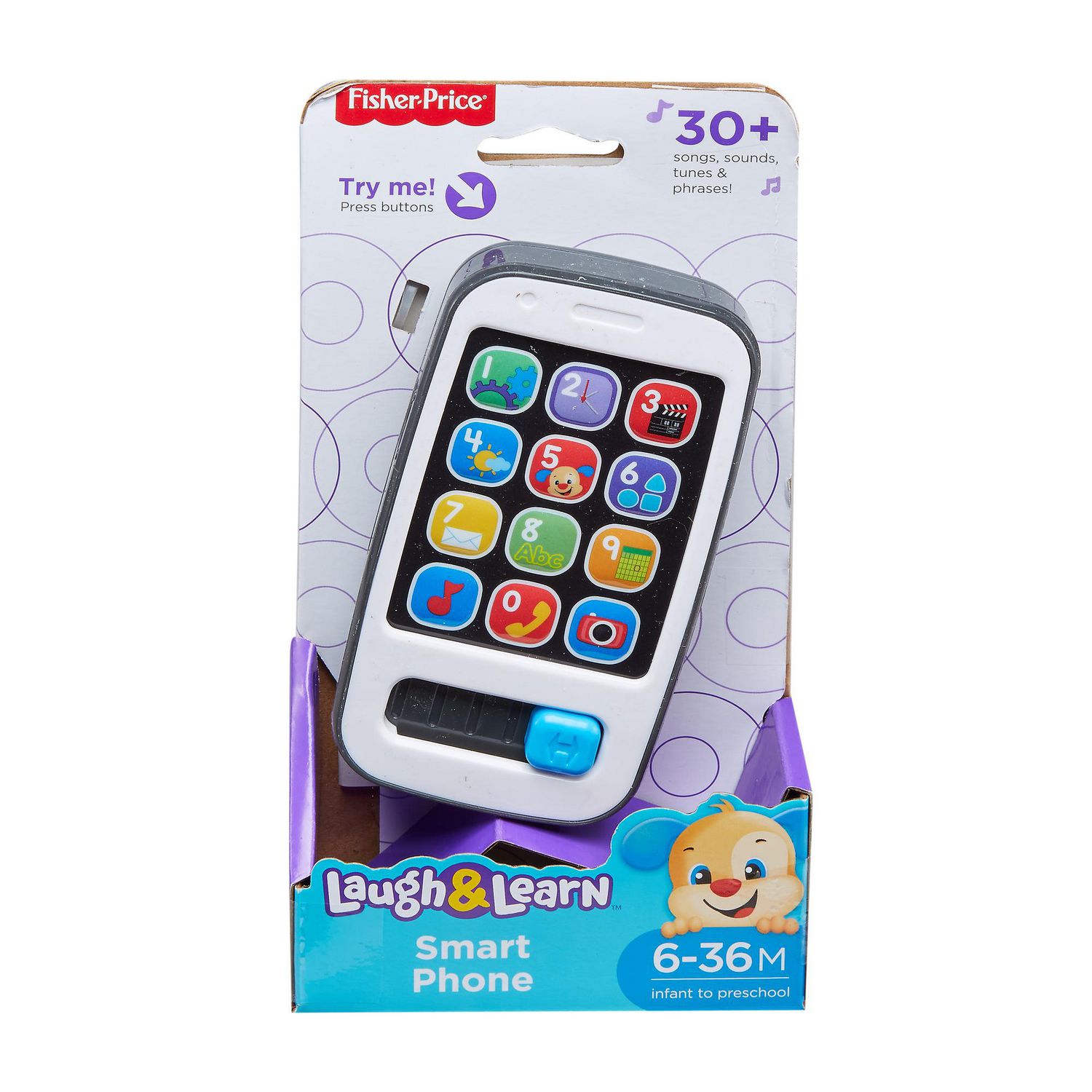 Fisher-Price Laugh & Learn Smart Phone Grey - French Edition
