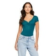 thumbnail image 1 of No Boundaries Women's Baby V-Neckline Tee, 1 of 6