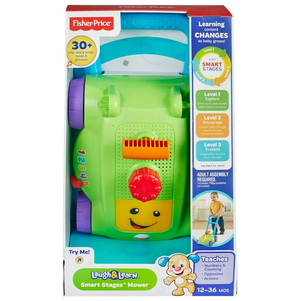 Fisher-Price Laugh & Learn Smart Stages Mower - English Edition