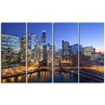 thumbnail image 2 of Tableau imprimé sur toile Design Art rivière et pont à Chicago, 2 of 3