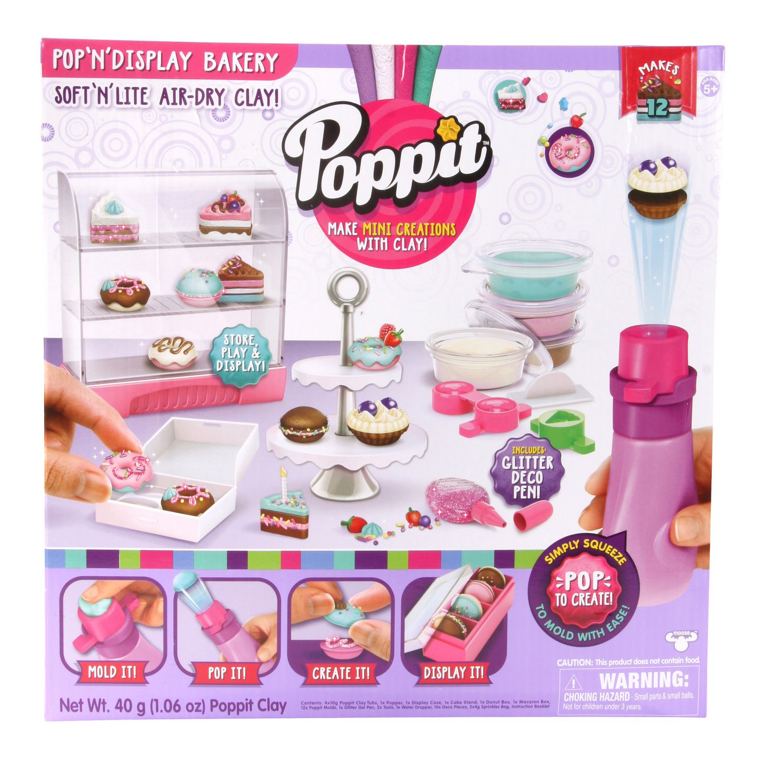 Poppit Pop 'n' Display Bakery Clay Playset 