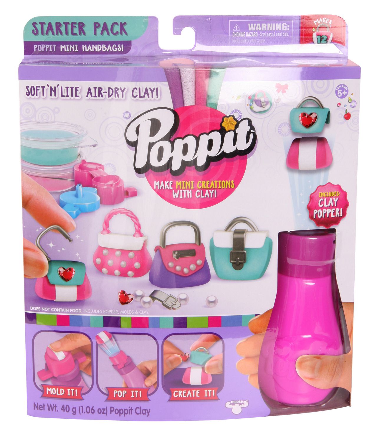 Poppit Soft 'n' Lite AIR Dry Clay Starter Bags Walmart Canada