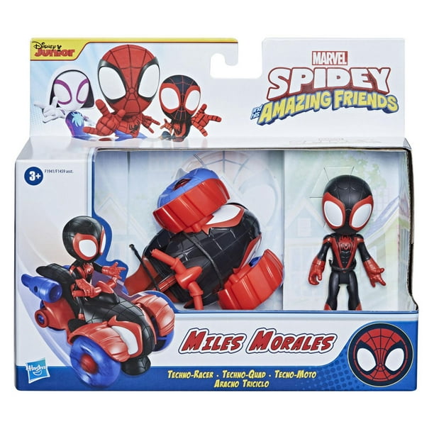 Marvel Spidey et ses Amis Extraordinaires Web-Spinners, figurine Miles  Morales Spider-Man 