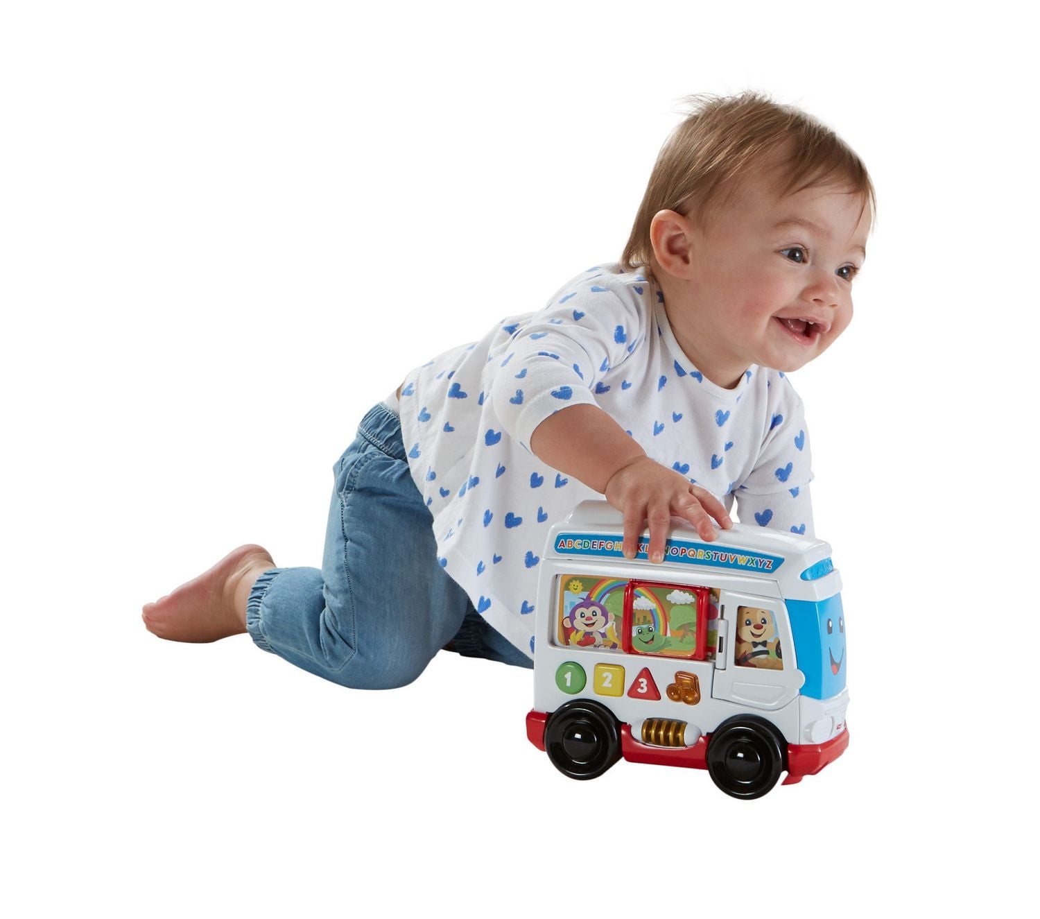 Fisher price laugh and learn around town bus discount