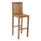 Chaise de bar 1 pièce en bois de teck naturel pour extérieur Trimaran de Zuo Modern – image 1 sur 4