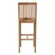 Chaise de bar 1 pièce en bois de teck naturel pour extérieur Trimaran de Zuo Modern – image 4 sur 4