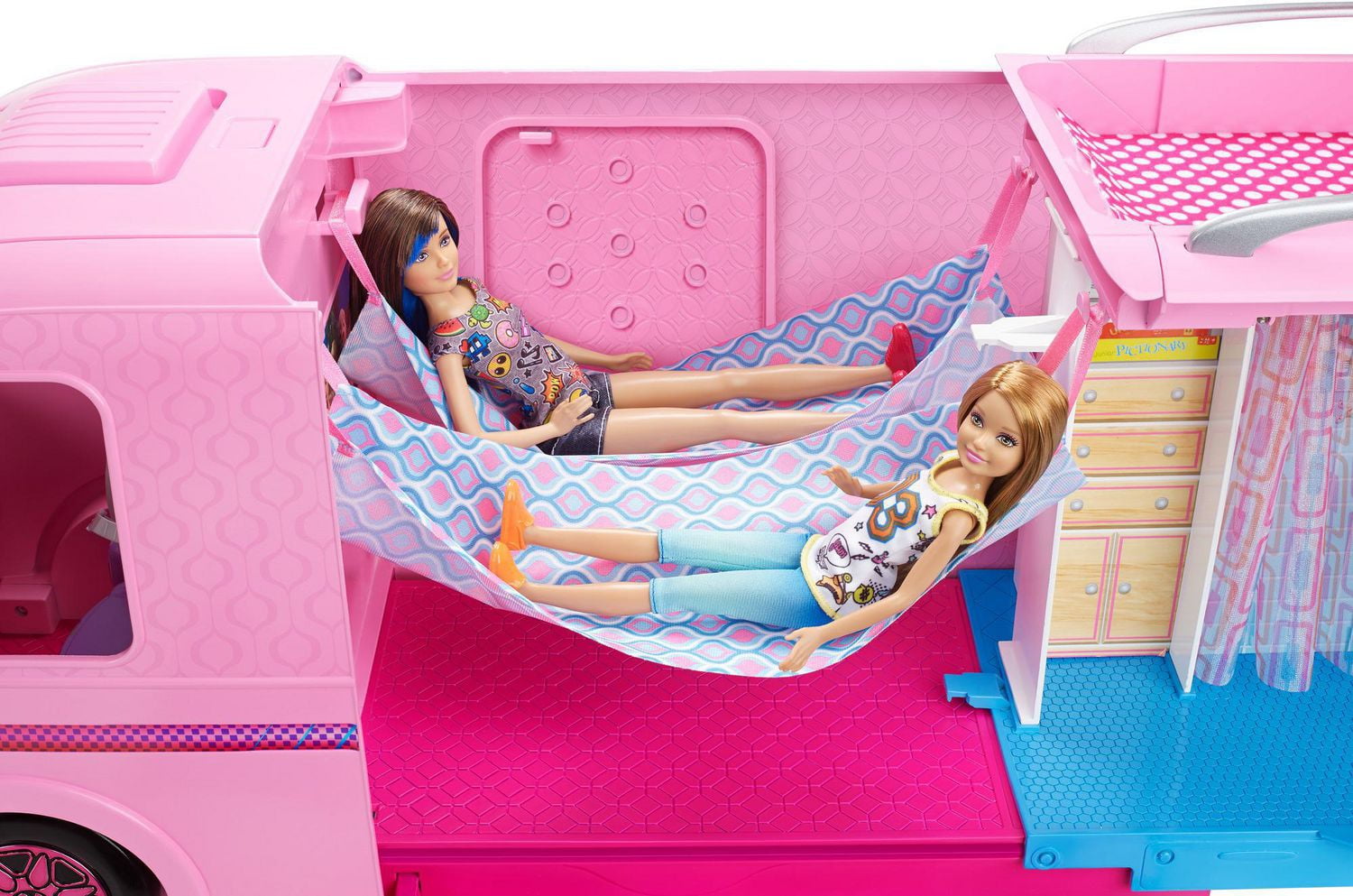 Barbie camper van sales with hammock