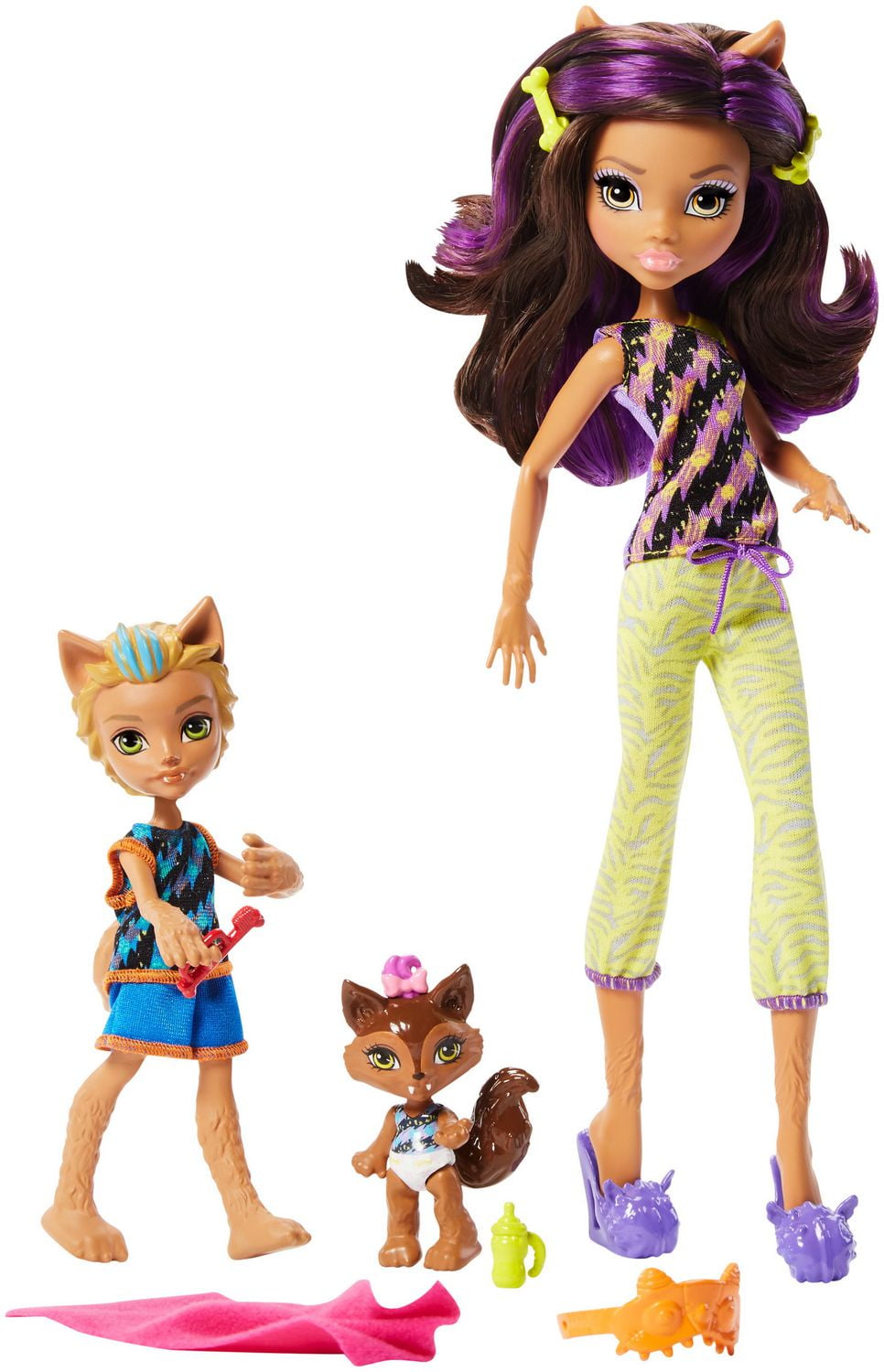 Monster High Monster Family Dolls Clawdeen Wolf Barker Wolf Weredith Wolf 3 Pack Walmart