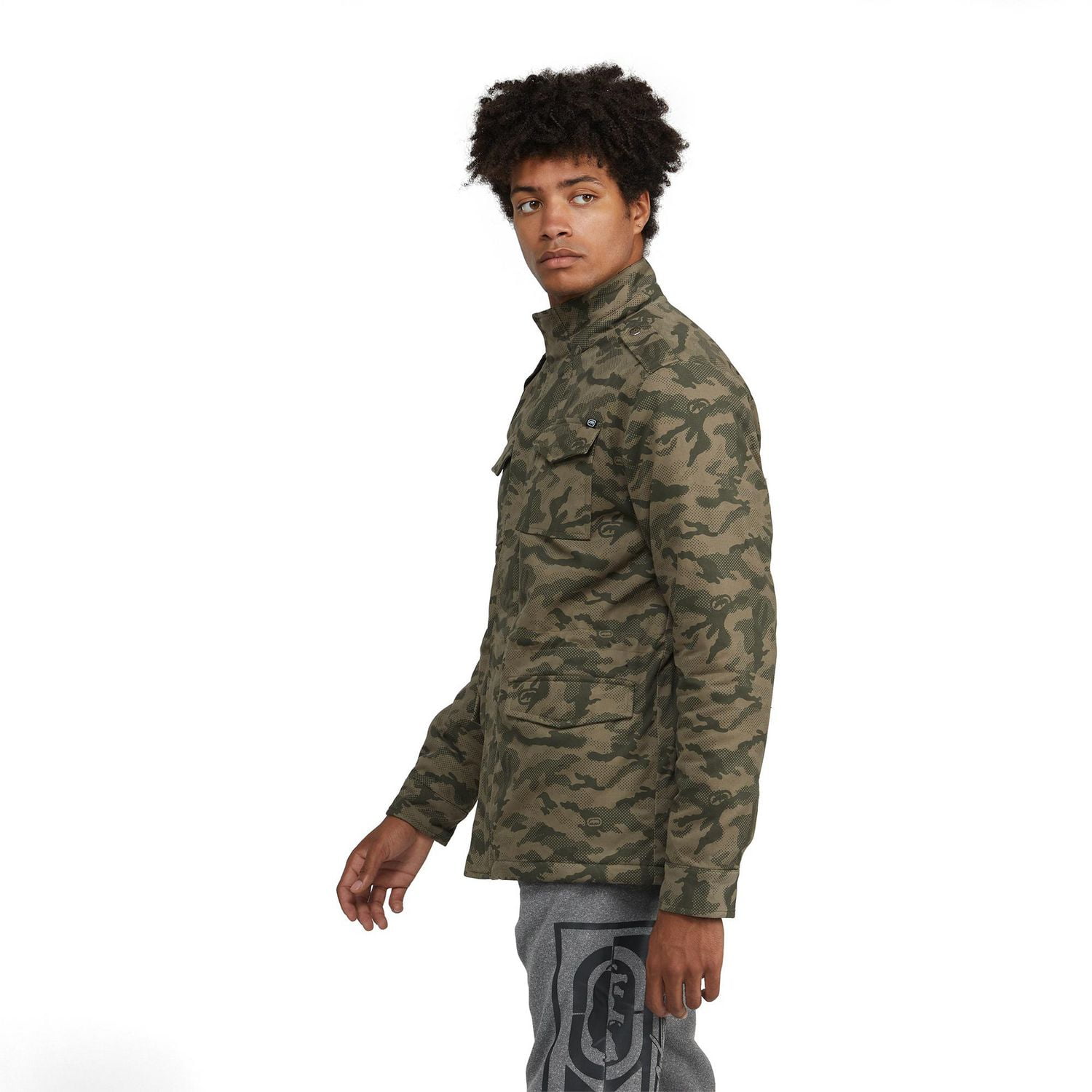 Ecko Men’s Sherpa Lined Utility Combat Jacket