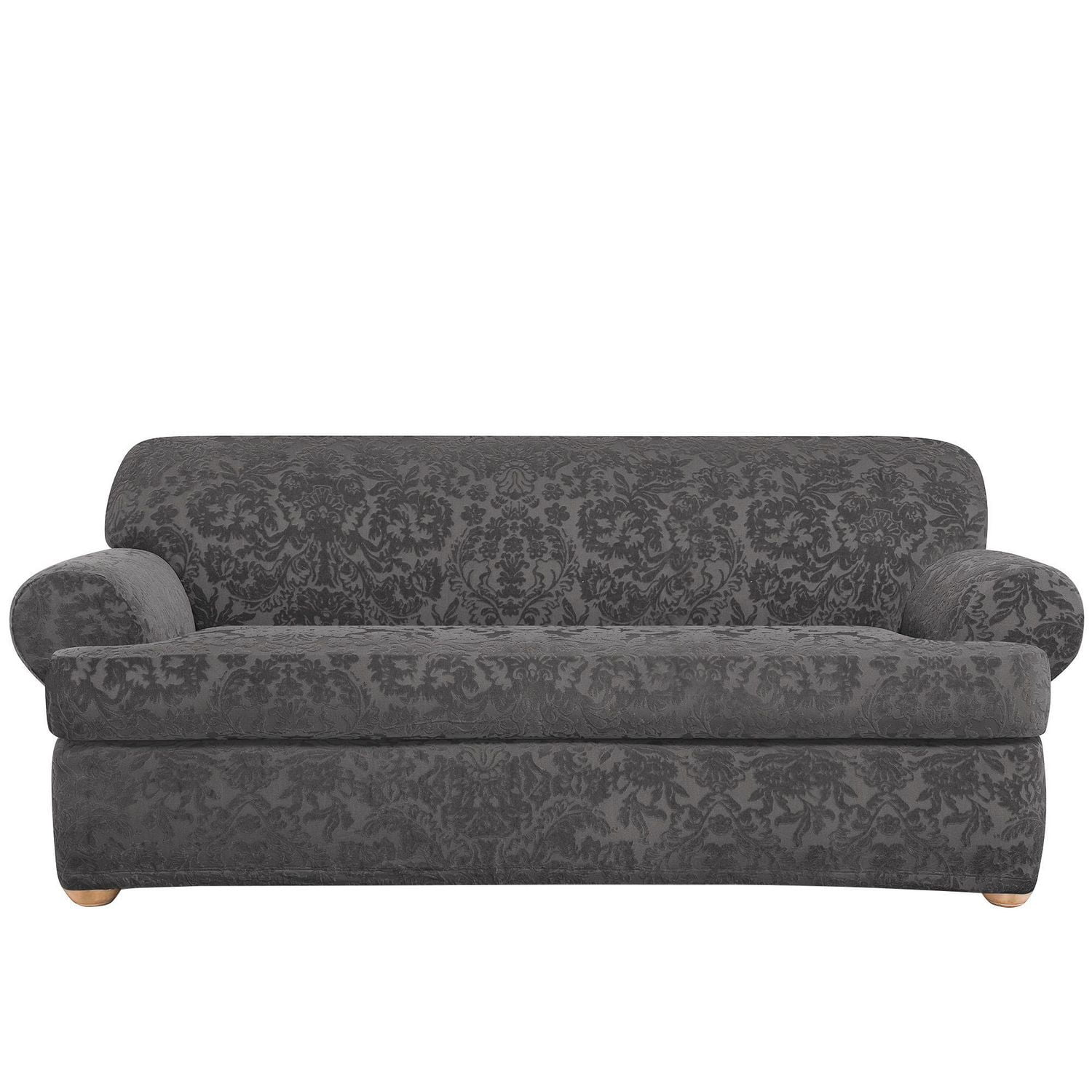 Sure Fit Jacquard Damask Stretch Sofa Slipcover Canada Sure Fit Jacquard Damask Stretch Sofa Slipcover Image 1 Of Zoomed
