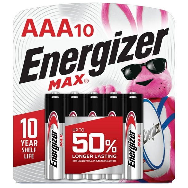 Piles alcalines AAA Energizer MAX, emballage de 10 Paquet de 10 piles