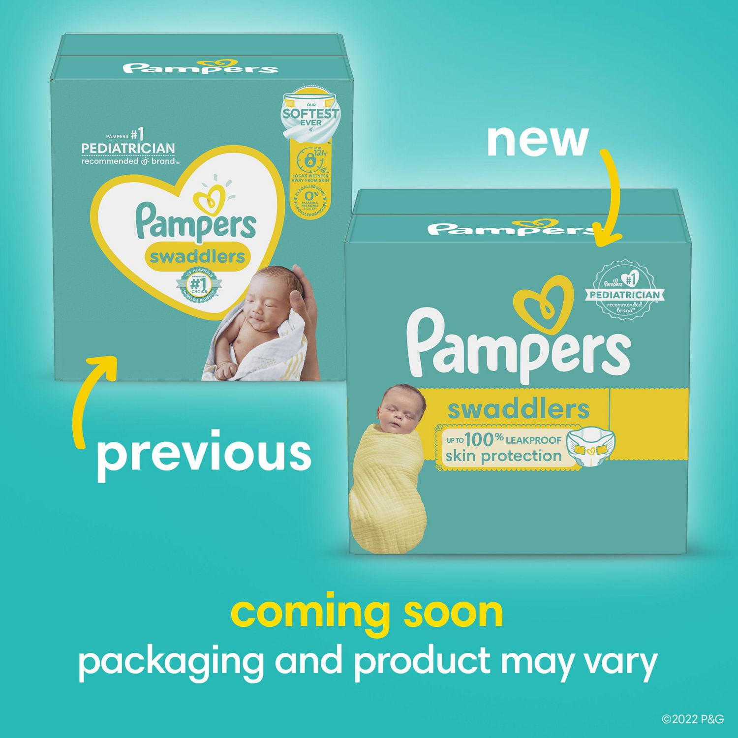 Pampers Swaddlers Diapers - Super Pack, Sizes NB-7, 84-44 Count
