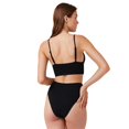 thumbnail image 4 of Captiva Women's High-Waisted Textured Bikini Swim Bottoms, 4 of 4