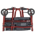 thumbnail image 4 of Drive Medical Red Portable Folding Travel Walker with 5-inch Caster Wheels and Fold up Legs, 4 of 6