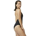thumbnail image 2 of Captiva Women's Halter Surplice Ribbed One-Piece Swimsuit, 2 of 5