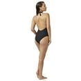 thumbnail image 5 of Captiva Women's Halter Surplice Ribbed One-Piece Swimsuit, 5 of 5