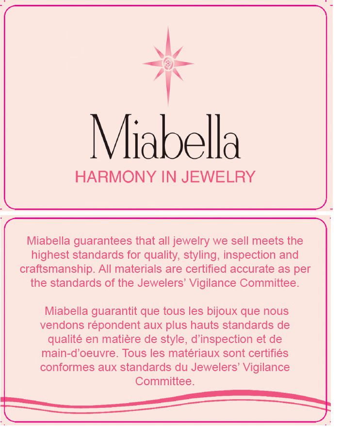 Ensemble de bagues de mariage Miabella avec diamants 1/8 CT poids total en argent sterling