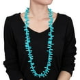 thumbnail image 4 of Tangelo Collier avec billes de turquoises, 40 po, 4 of 5