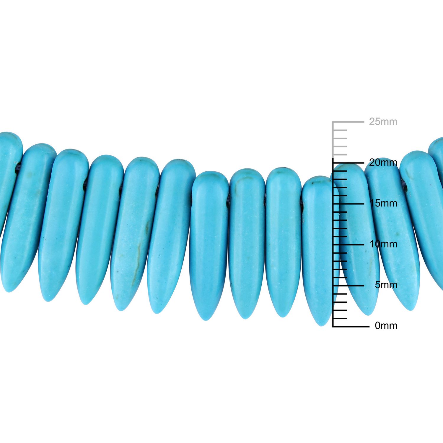 Tangelo Collier avec billes de turquoises, 40 po